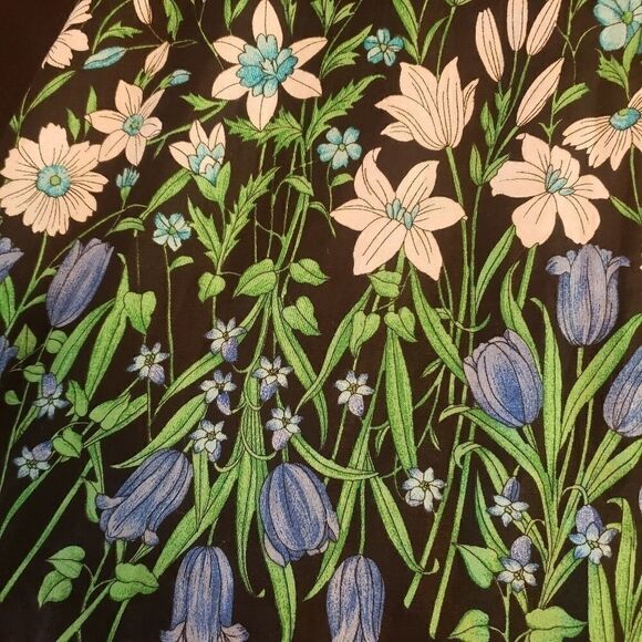 SILKLAND A-Line Linen Floral Midi Skirt - Picture 7 of 8